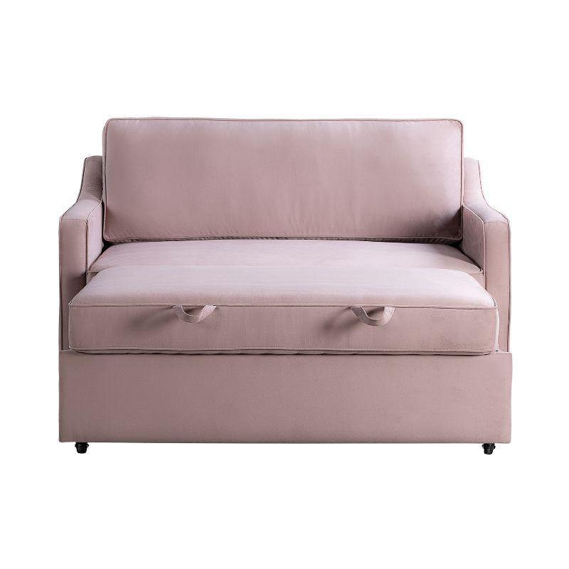 Serta Juliette 62.2'' Full Convertible Sofa w/ Velvet Upholstery