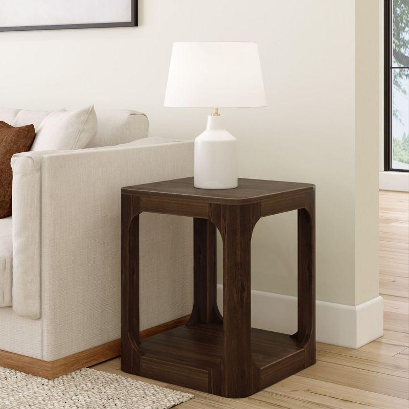 Plank+Beam Square Side Table with Shelf, Side Table for Living Room, End Table with Storage, 20"