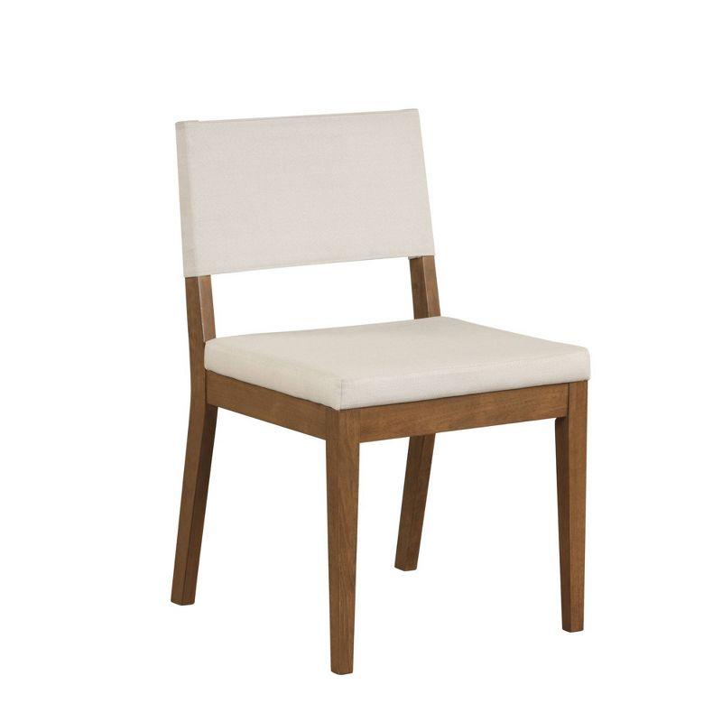 Nathan James Linus Modern Dining Chair: Cushioned, Rubberwood Legs, Easy Assembly