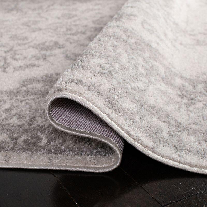 Adirondack ADR101 Power Loomed Area Rug - Ivory/Silver - 6' Round - Safavieh.