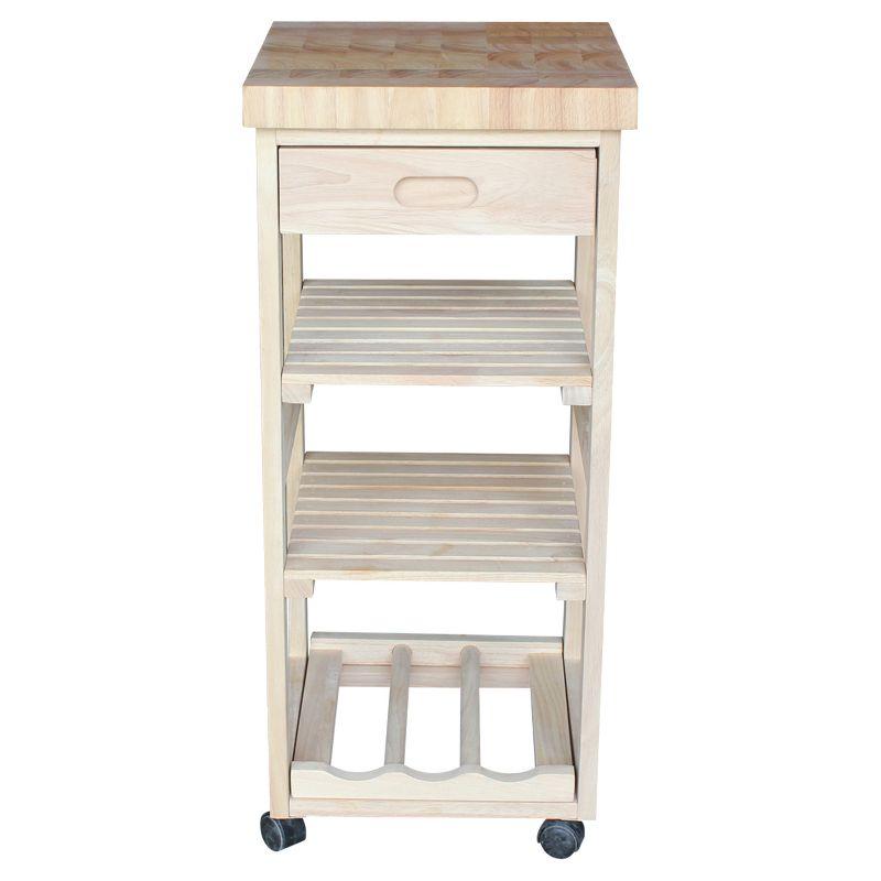 Ashley Kitchen Trolley - Unfinished - International Concepts