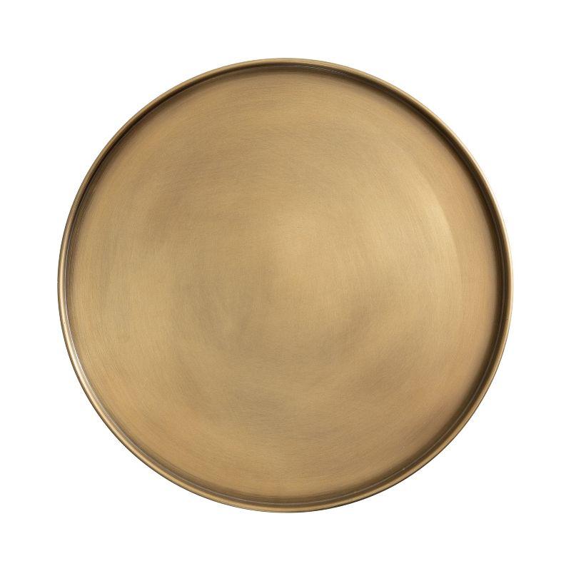 Kate and Laurel Tira Round Side Table, 14x14x24, Gold