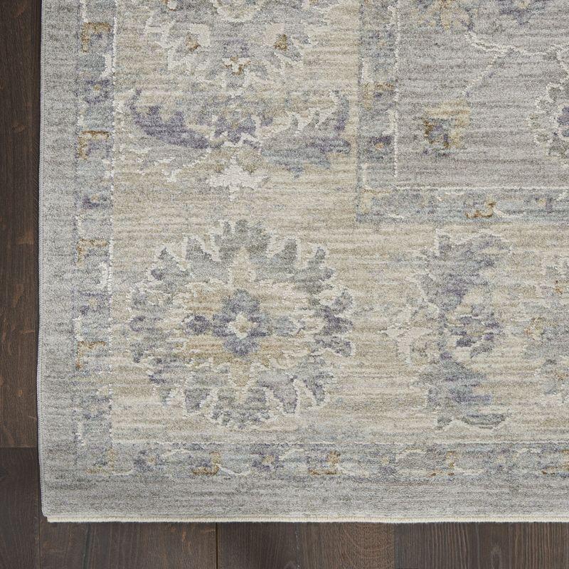 Nourison Asher ASR02 Indoor only Area Rug - Grey 5'3" x 7'8"