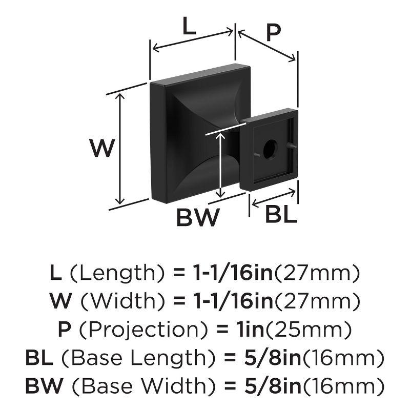 Pedestal 1-1/16" Square Knob Multipack