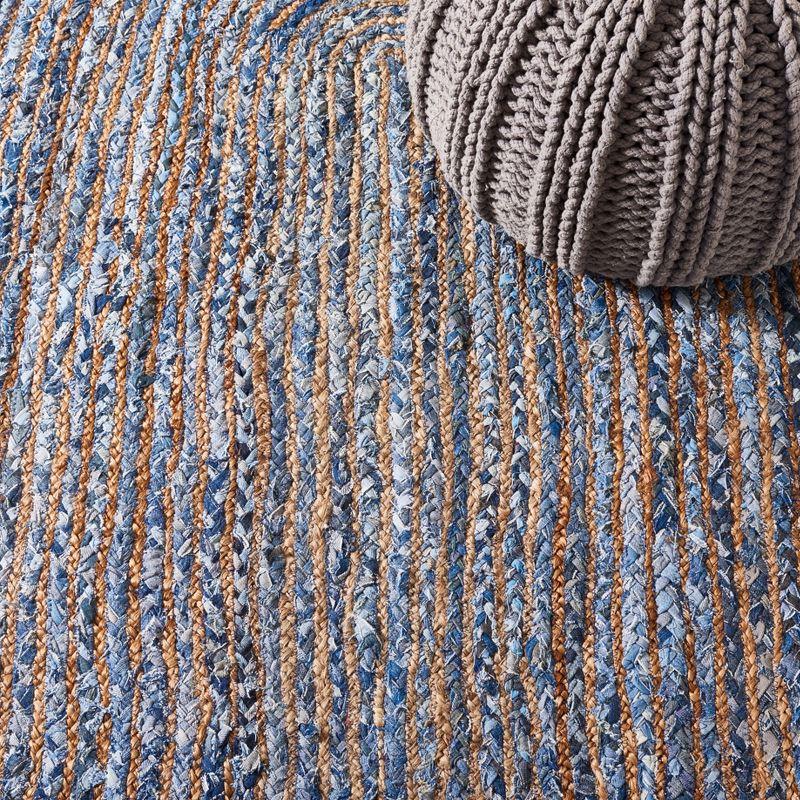 Cape Cod CAP202 Woven Indoor Area Rug - Blue/Natural - 8'x10' Oval - Safavieh