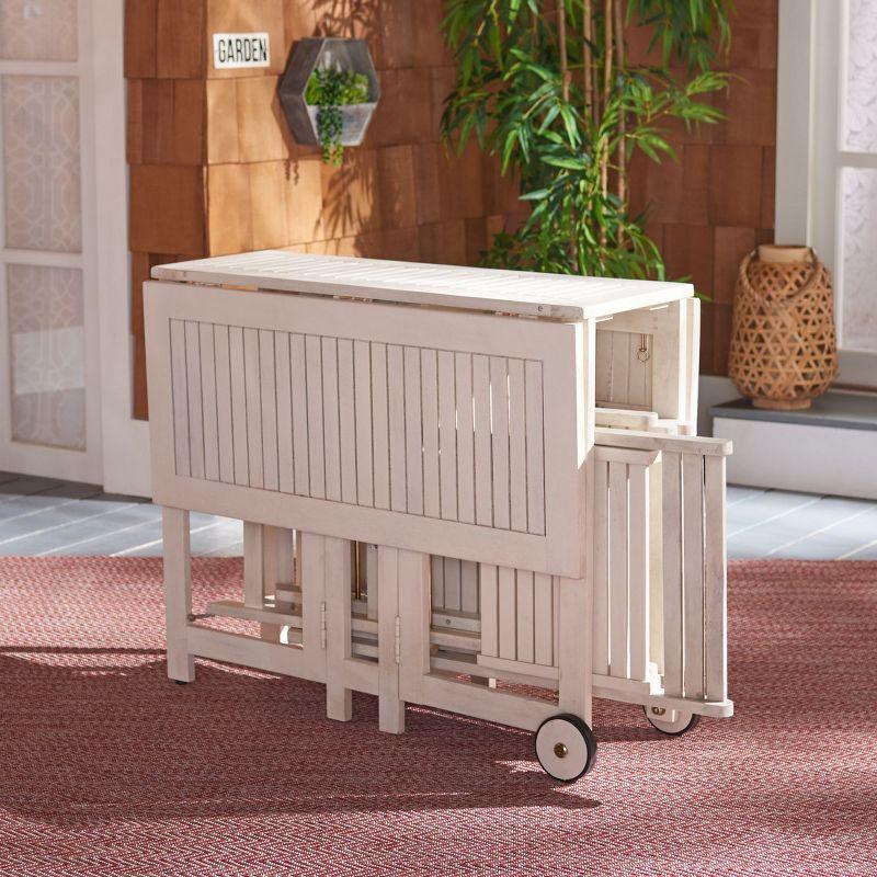Arvin Table And 4 Chairs - Outdoor - PAT7001 - White - Safavieh