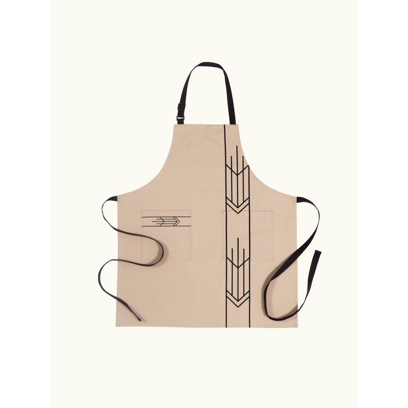 Prairie Arrow Beige Cotton Apron with Adjustable Straps