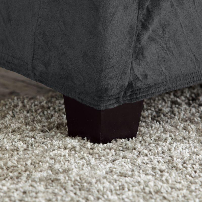 Symple Stuff Velvet Plush Stretch Chair Slipcover