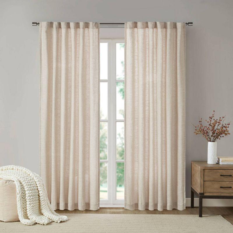 Fleece Lined Rod Pocket Single Curtain Panel