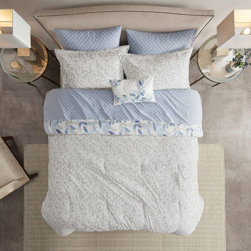 Madison Park Essentials Sofia Microfiber Reversible Comforter Set with Bed Sheets