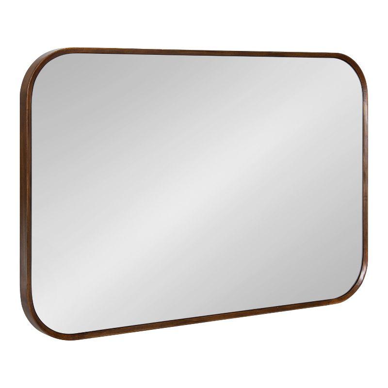 Kate and Laurel Nordlund Framed Wall Mirror, 23x35, Walnut Brown