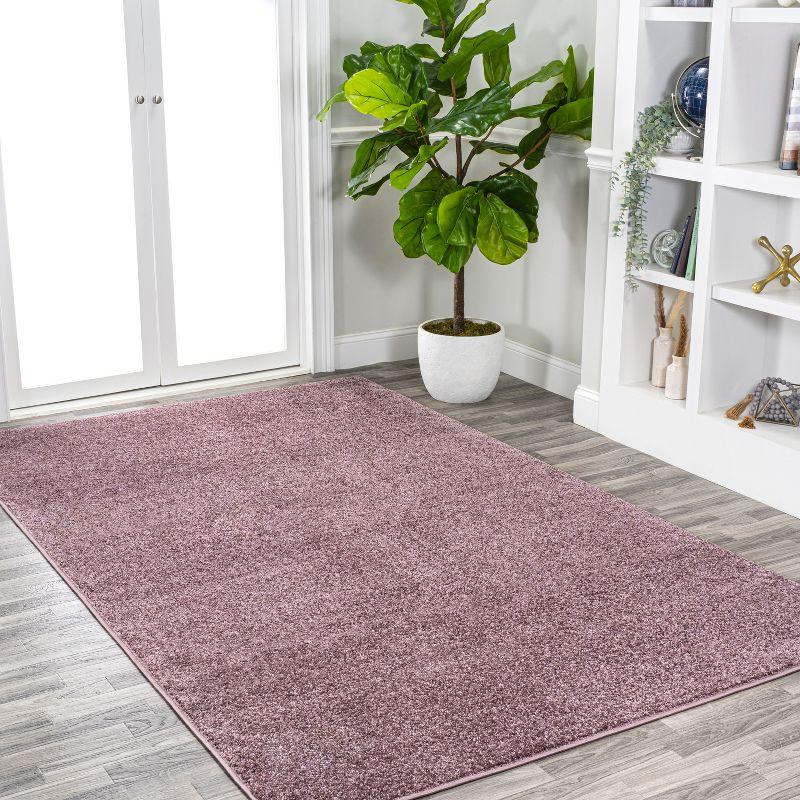 8'x10' Haze Solid Low-Pile, Light Purple - JONATHAN Y