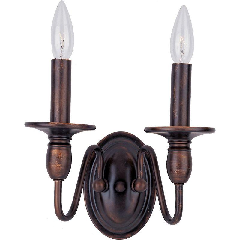 Maxim Lighting Towne 2 - Light Wall Light in  Oil Rubbed Bronze