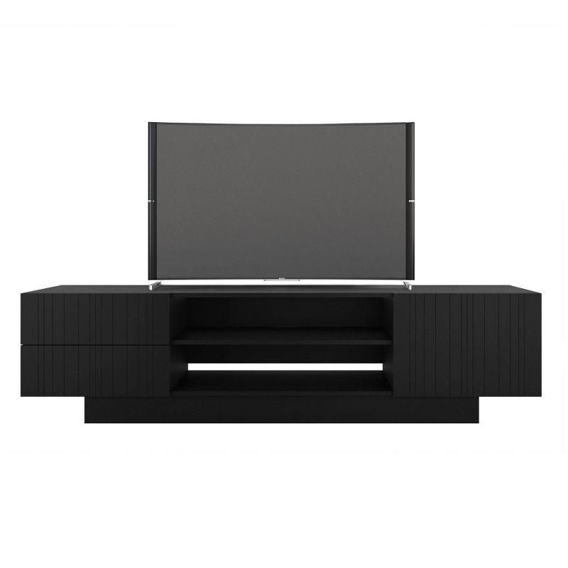 Galleri 72" Black TV Stand with Cabinet and Shelves