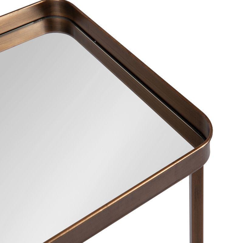 Celia Dark Bronze Mirrored Metal Foldable Side Table