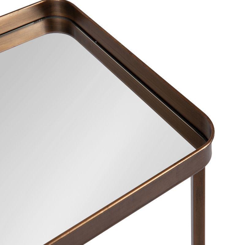 Kate and Laurel Celia Rectangle Metal Side Table, 18x12x26, Bronze