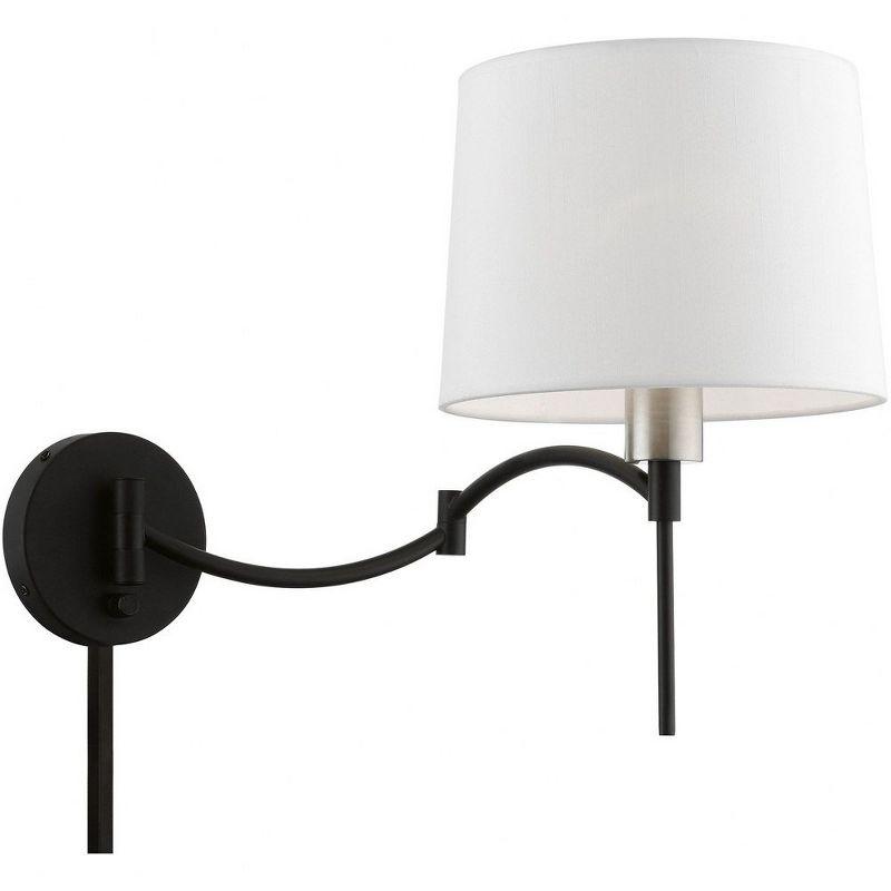 Livex Lighting 1 - Light Wall Light in  Black/Brushed Nickel