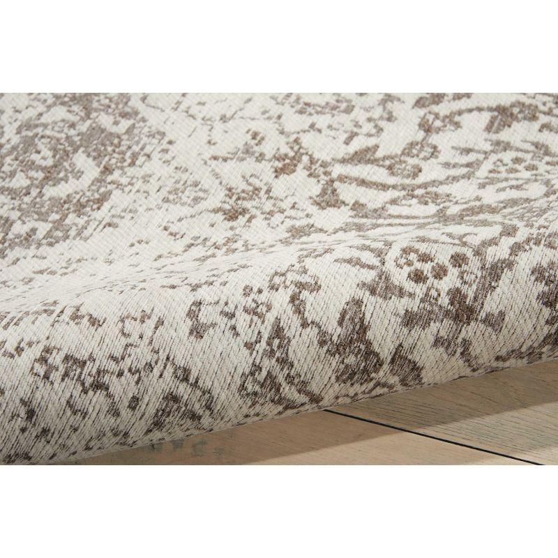 Nourison Damask Vintage Indoor Rug Ivory 5' x 7'