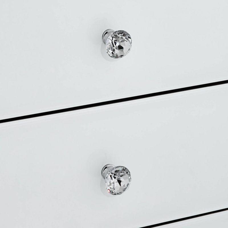 Studio 55D Biscaya 17 3/4" Wide White Reverse Painted Glass Side Table