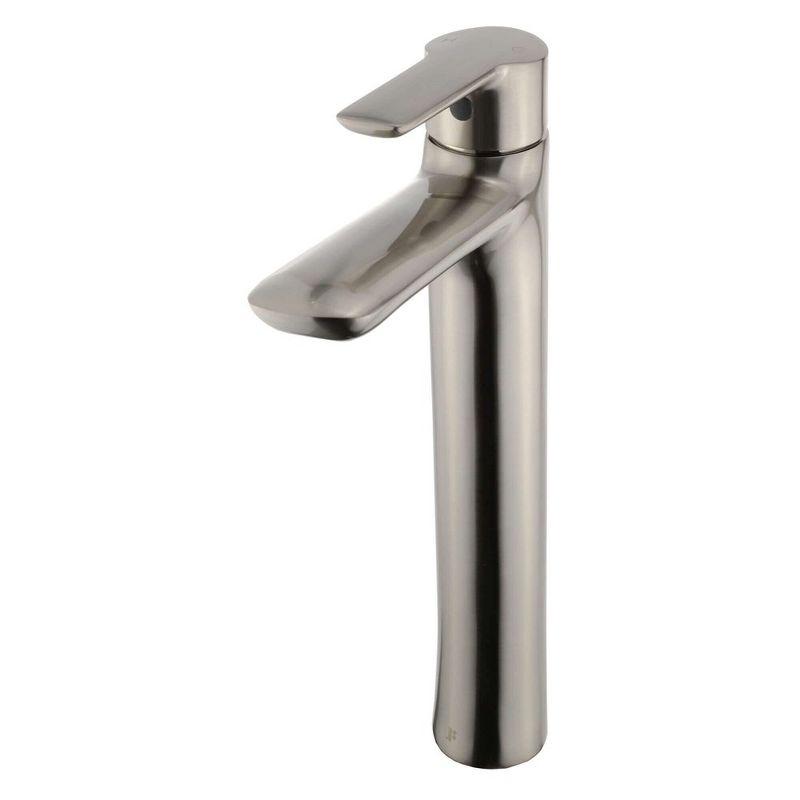 Satin Nickel Single Handle Vessel Sink Faucet