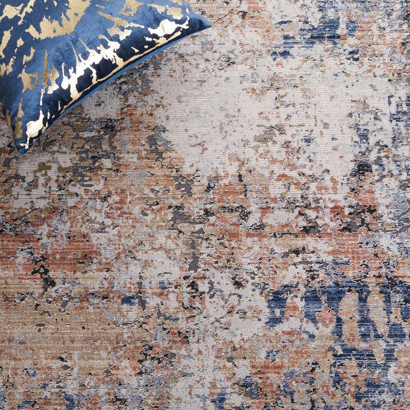 Signature SIG764 Power Loomed Area Rug - Blue/Rust - 6'x9' - Safavieh.