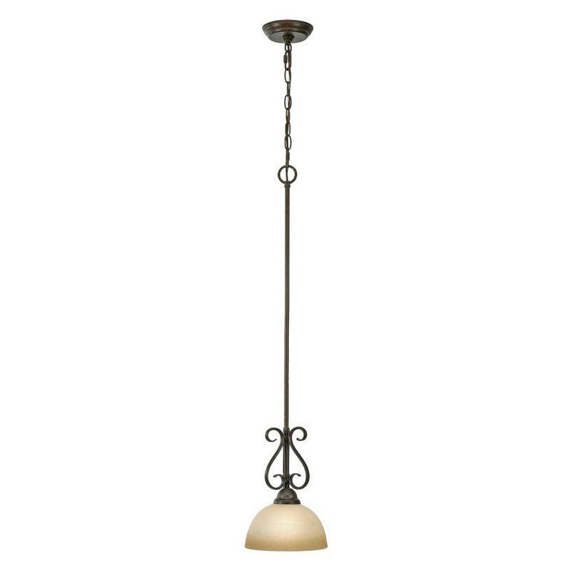 Peppercorn Glass Mini Pendant Light with Swirl Shade