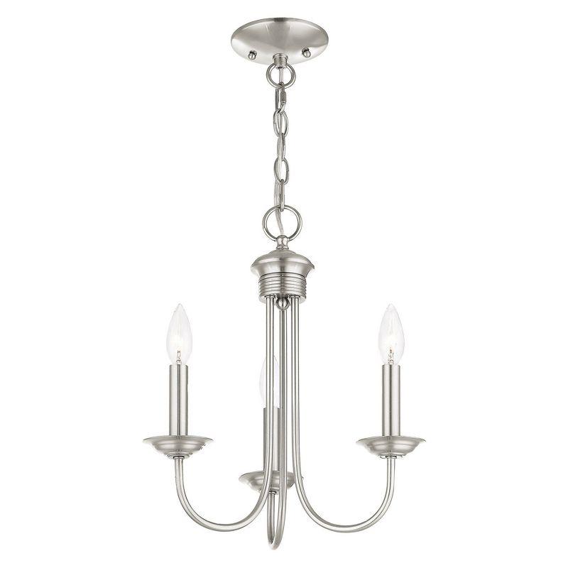 Livex Lighting Estate 3 - Light Chandelier in  Brushed Nickel
