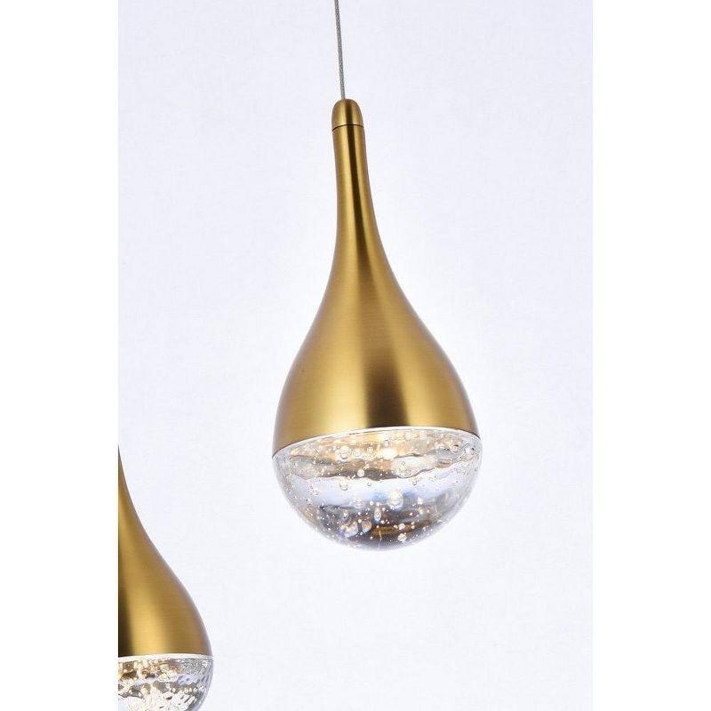 Elegant Lighting Amherst 5 - Light Pendant in  Satin Gold