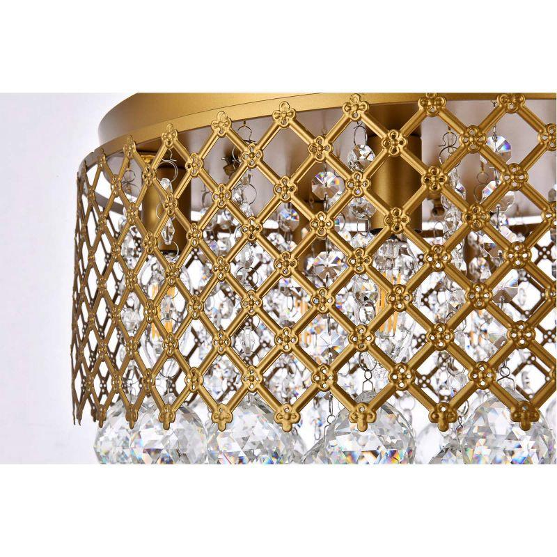 Elegant Lighting Tully 6 lights brass flush mount