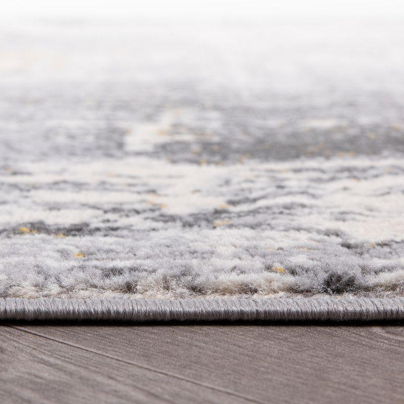World Rug Gallery Dublin Contemporary Abstract Area Rug - Yellow 3'3"x5'