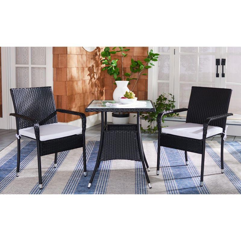 Laban Bistro Set - Outdoor - PAT7718 - Black/White - Safavieh