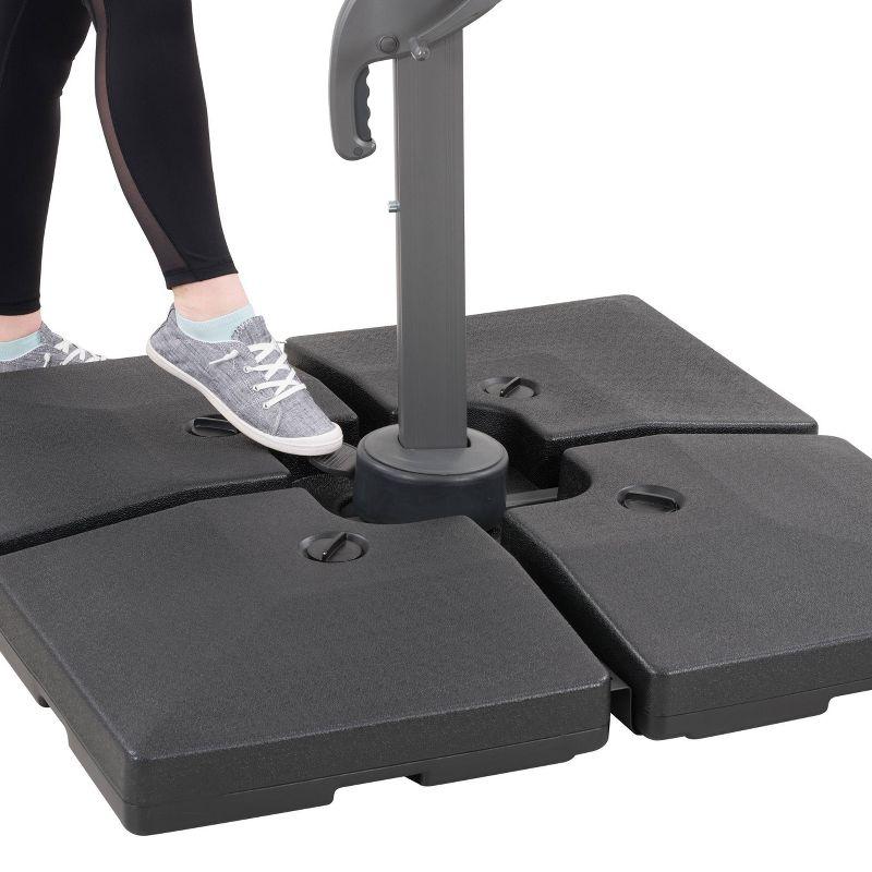 67.9lbs Square Deluxe Patio Base for Heavy and Offset Umbrella Gray - CorLiving