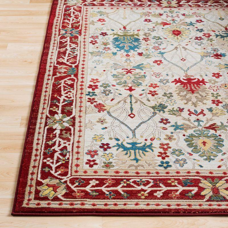 Mark & Day Aaden 2'7"x4'11" Rectangle Woven Indoor Area Rugs Cream Red