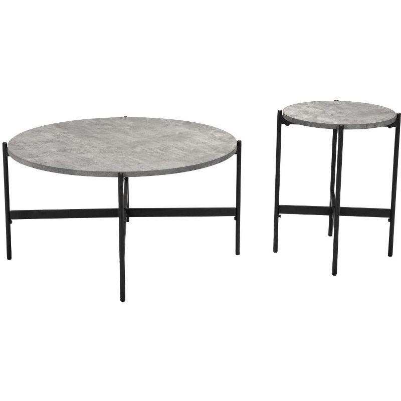 Zuo Malo Coffee Table Set Gray & Black