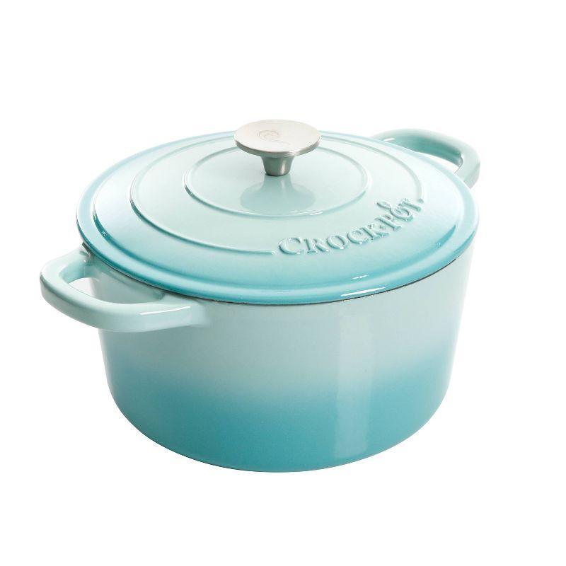 Artisan 5-Quart Aqua Blue Enameled Cast Iron Dutch Oven