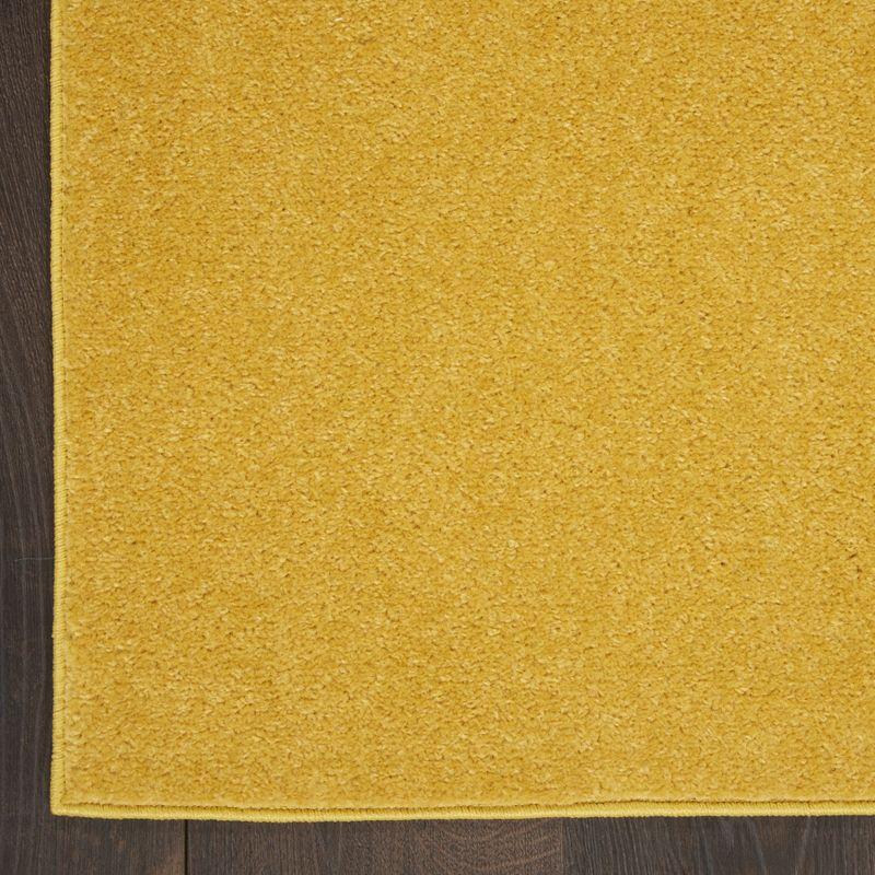 Sunny Square 7' Synthetic Yellow Rug for Indoor/Outdoor Use