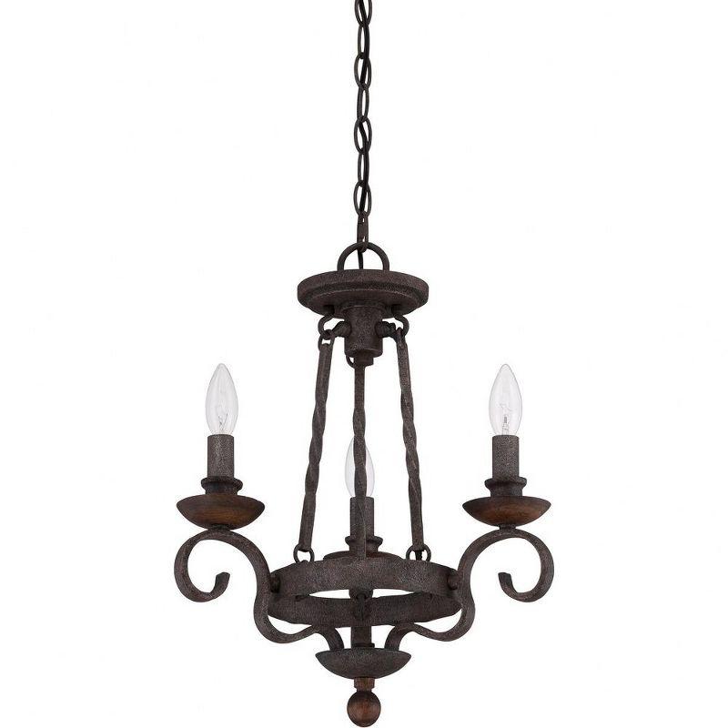 Quoizel Lighting Noble 3 - Light Chandelier in  Rustic Black