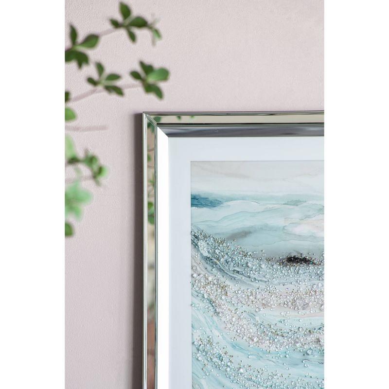 A&B Home Aurora Crystal Mirror Framed Wall Art - Set Of 2 -  23.5" X 31.5" - Blue/White/Beige (Set of 2)