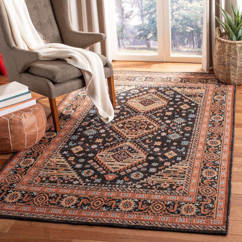 Classic Vintage CLV114 Power Loomed Area Rug - Black/Rust - 8'x10' - Safavieh.