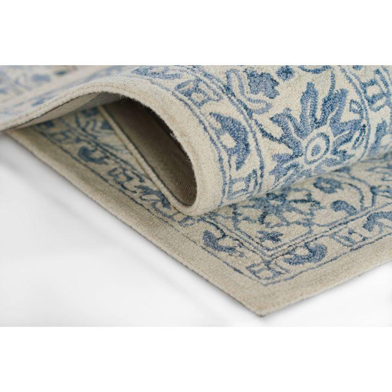 Momeni 2'x3' Leiden Ikat Otis Handtufted Accent Rug Ivory: Wool, Medium Pile, Classic Pattern, Indoor Use