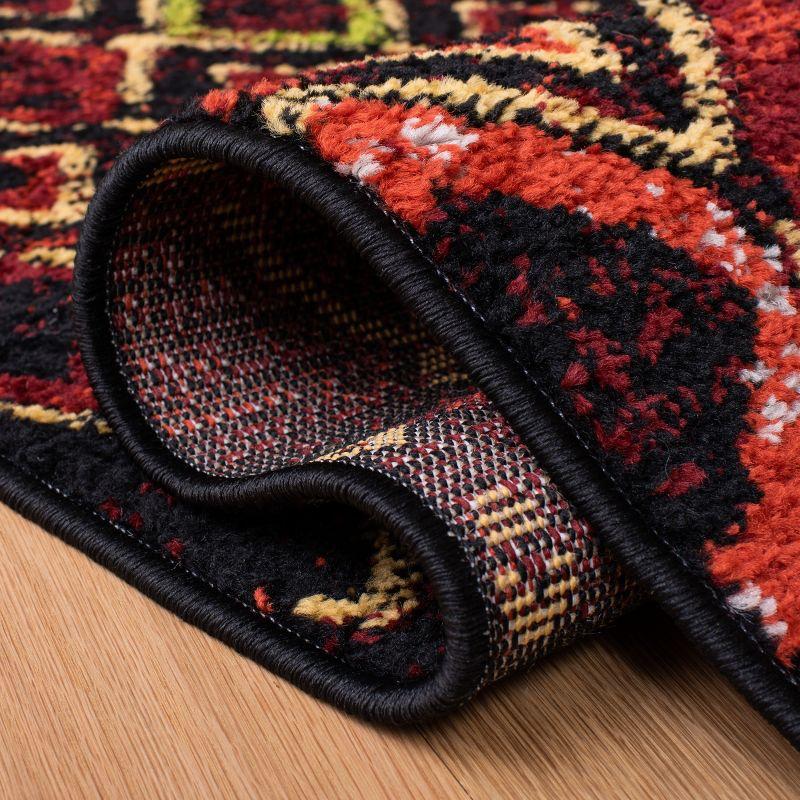Amsterdam AMS108 Power Loomed Indoor Accent Rug - Black/Multi - 2'3"x4' - Safavieh