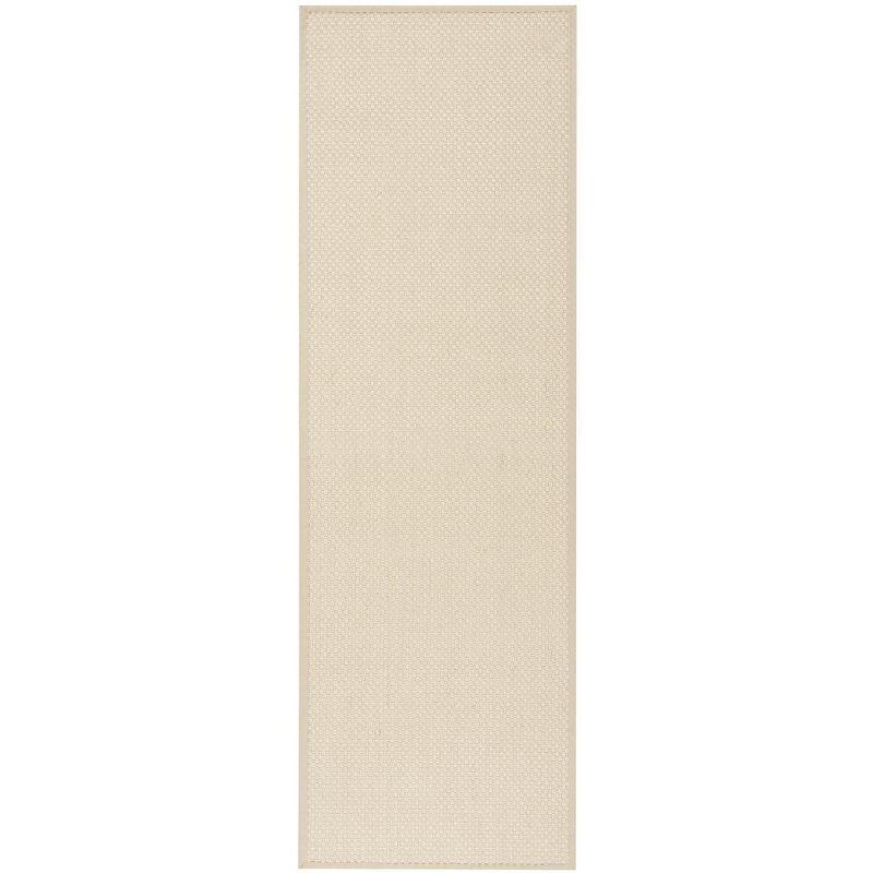 Coastal Softness Hand-Knotted Cotton Runner Rug in Off-White