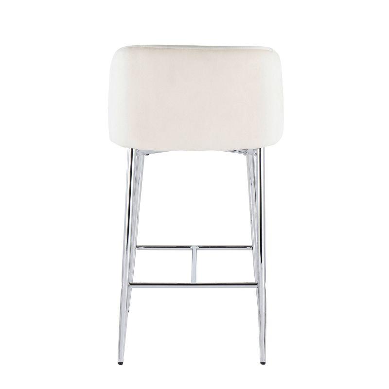 Upholstered 26.5'' Counter Stool with Metal Frame