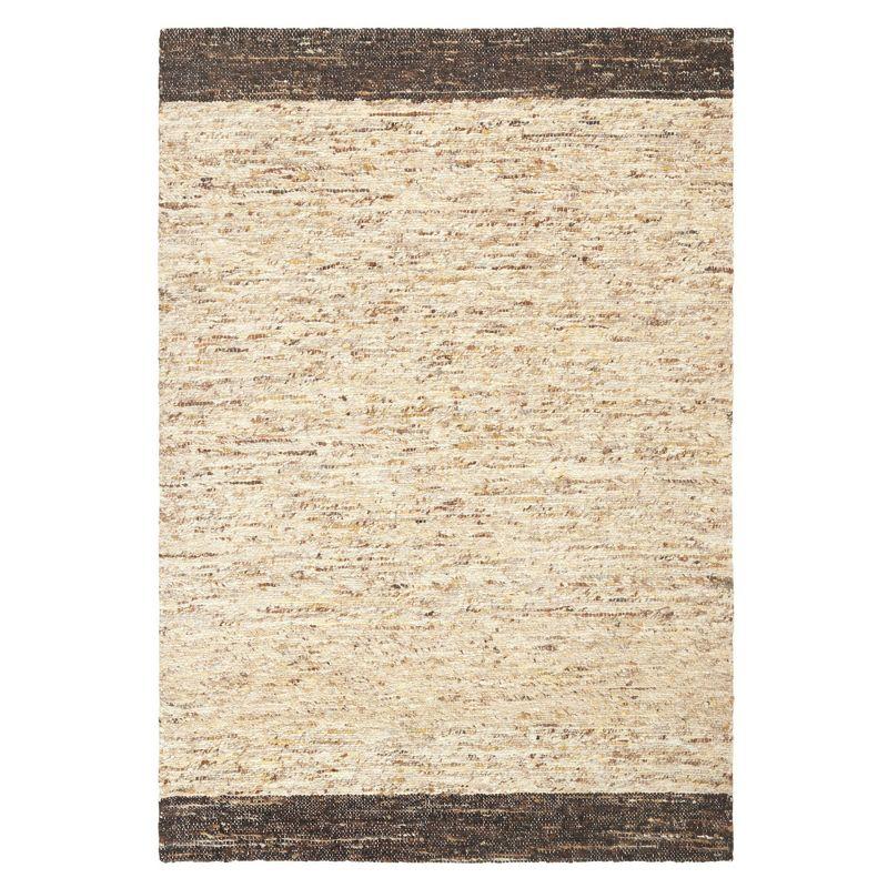 Town & Country Terra Montana Textured Border Handcrafted 100% Wool Area Rug