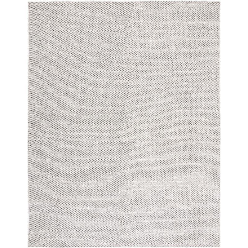 Ivory Flat Woven Wool 6' x 9' Area Rug