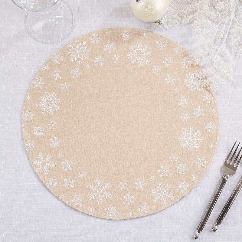 100% Cotton No Pattern Round Placemat