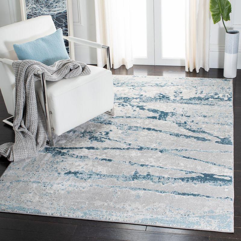 Contemporary Chic 8' x 10' Gray Hand-Knotted Synthetic Area Rug