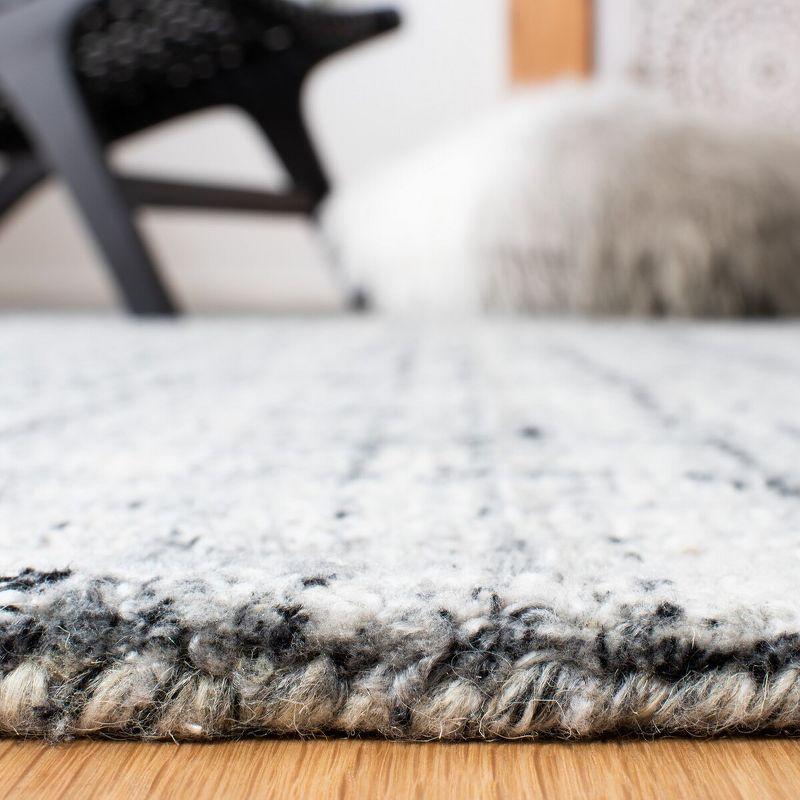 Abstract ABT141 Handmade Indoor Area Rug - Grey/Black - 8'x10' - Safavieh