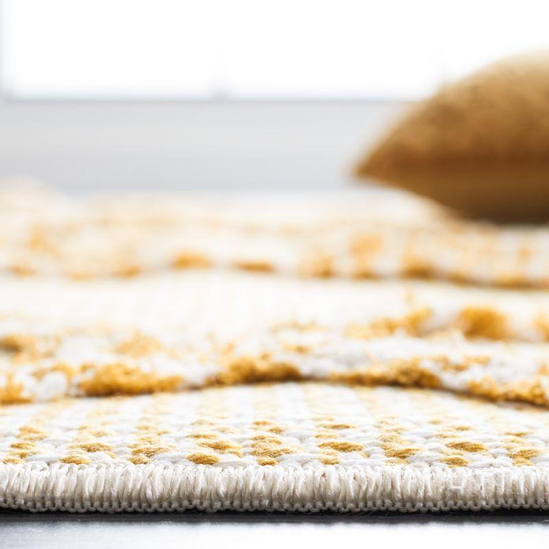 Augustine AGT714 Machine Made Indoor Area Rug - Gold/Ivory - 6'-4"x6'-4" - Safavieh