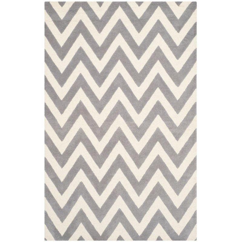 Cambridge CAM139 Tufted Indoor Area Rug - Silver/Ivory - 7'6"x9'6" - Safavieh